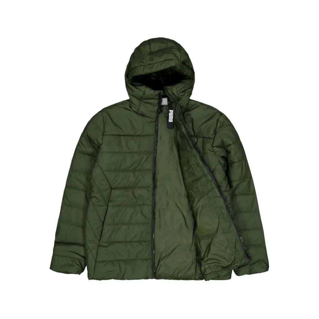 Puma Ess Hooded Padded Jacket Myrtle Grön Sale