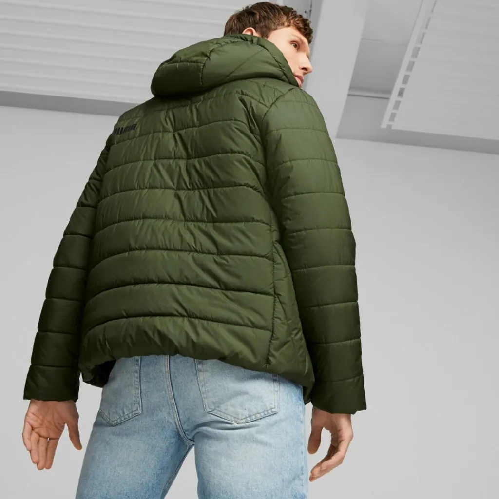 Puma Ess Hooded Padded Jacket Myrtle Grön Sale