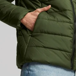 Puma Ess Hooded Padded Jacket Myrtle Grön Sale