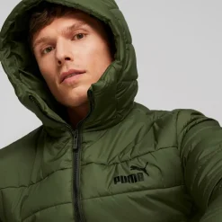 Puma Ess Hooded Padded Jacket Myrtle Grön Sale
