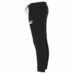 Puma Ess Logo Pants Fl Cl B Black Grå Discount