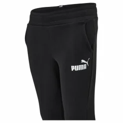 Puma Ess Logo Pants Fl Cl B Black Grå Discount