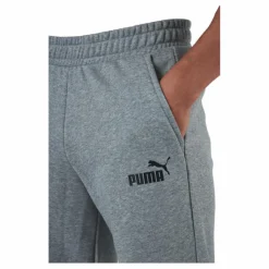 Puma Ess Logo Pants Fl Cl Medium Gray Heather Grå Discount