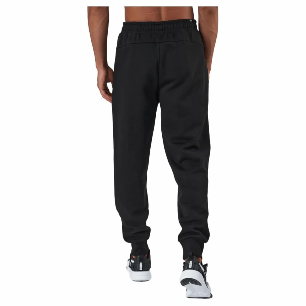 Puma Ess Logo Pants Fl Cl Black Grå Online