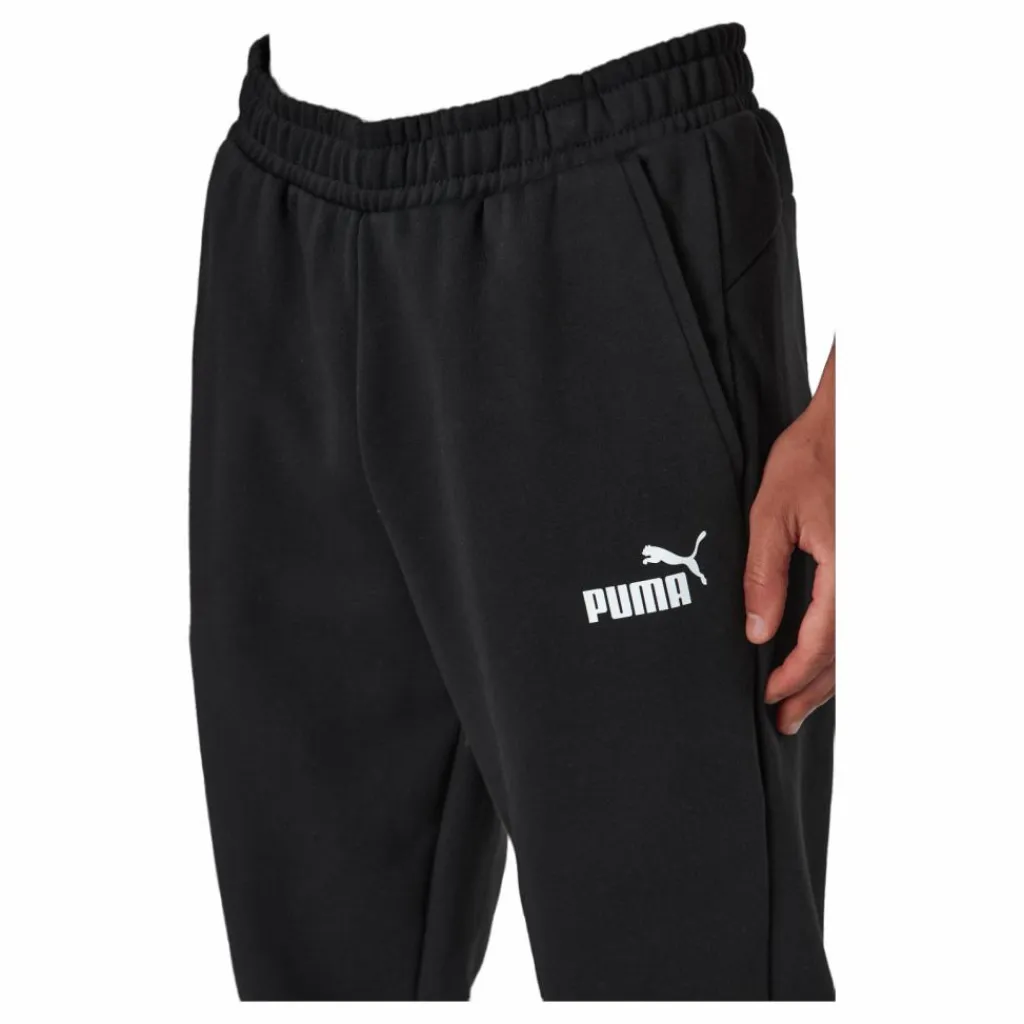 Puma Ess Logo Pants Fl Cl Black Grå Online