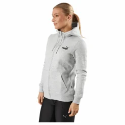 Ess Small Logo Full-zip Hoodie Light Gray Heather*Puma Hot