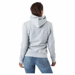 Puma Ess Small Logo Full-zip Hoodie Black Cat Grå Discount