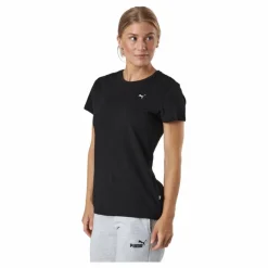 Puma Ess Small Logo Tee Black-cat Svart Clearance