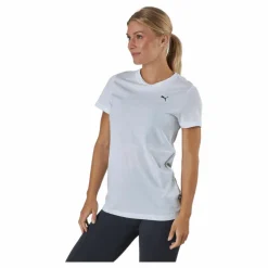 Puma Ess Small Logo Tee White-cat Vit New
