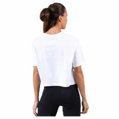 Nike Essential Icon Crop Futura Tee White/Black Vit Best