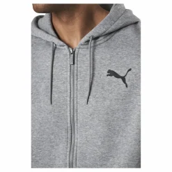 Essential Small Logo Fz Hoodie Fl Grey*Puma