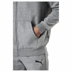 Essential Small Logo Fz Hoodie Fl Grey*Puma