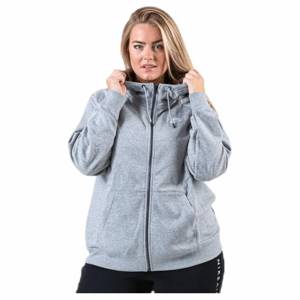 Essential Zip Hoodie Plus Grey*Nike