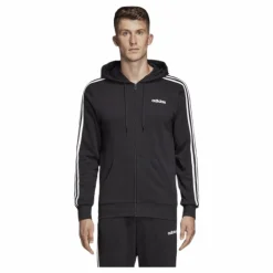 Essentials 3 Stripes Fullzip French Terry Black / White*adidas Clearance