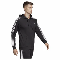 Essentials 3 Stripes Fullzip French Terry Black / White*adidas Clearance