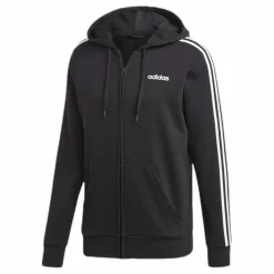 Essentials 3 Stripes Fullzip French Terry Black / White*adidas Clearance