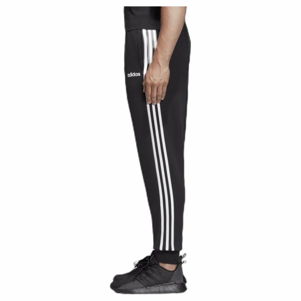 adidas Essentials 3 Stripes Tapered Pant Ft Cuffed Black / White Svart Online