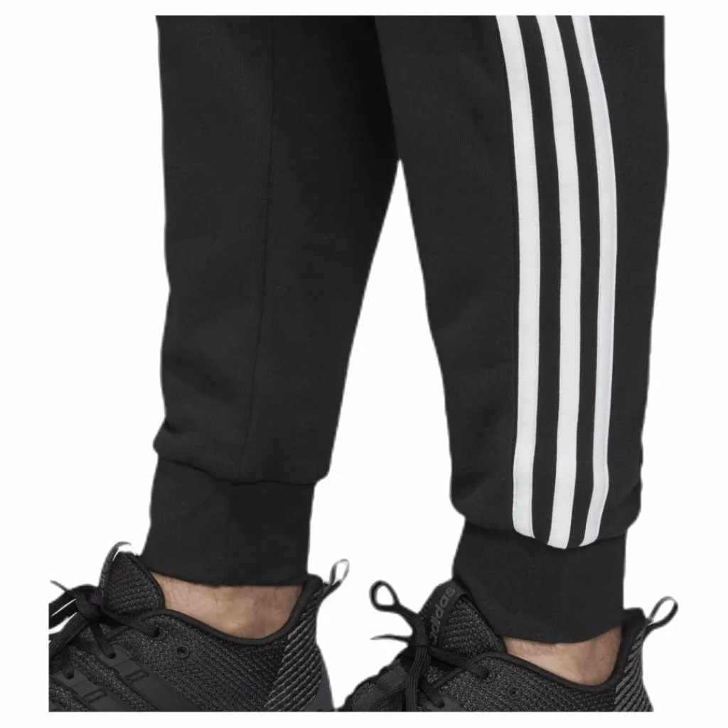 adidas Essentials 3 Stripes Tapered Pant Ft Cuffed Black / White Svart Online
