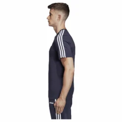 adidas Essentials 3 Stripes T-Shirt Legend Ink / White Blå och Vit Outlet