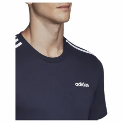 adidas Essentials 3 Stripes T-Shirt Legend Ink / White Blå och Vit Outlet
