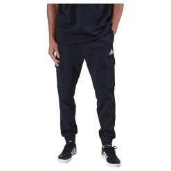 adidas Essentials Fleece Regular Tapered Cargo Joggers Black Svart Outlet