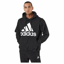 adidas Essentials French Terry Big Logo Hoodie Black Svart Best