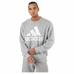 adidas Essentials French Terry Big Logo Sweatshirt Medium Grey Heather Grå New
