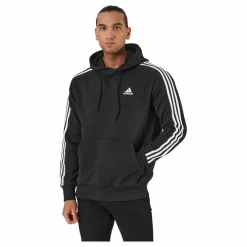 Essentials French Terry 3-Stripes Hoodie Black*adidas Outlet