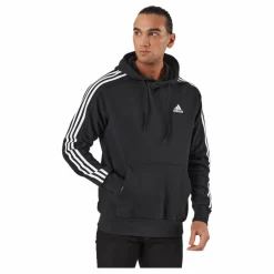 Essentials French Terry 3-Stripes Hoodie Black*adidas Outlet