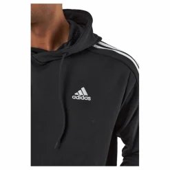 Essentials French Terry 3-Stripes Hoodie Black*adidas Outlet