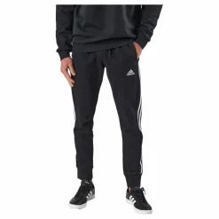 Essentials French Terry Tapered Cuff 3-Stripes Joggers Black*adidas