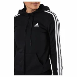 adidas Essentials Full-Zip Hoodie Black / White Svart Online