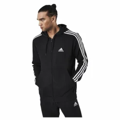 Essentials Full-Zip Hoodie Black / White*adidas Outlet