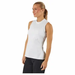 Essentials Heathered Mock-Neck Sleeveless Golf Polo Shirt White*adidas
