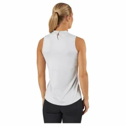 Essentials Heathered Mock-Neck Sleeveless Golf Polo Shirt White*adidas