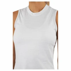 Essentials Heathered Mock-Neck Sleeveless Golf Polo Shirt White*adidas
