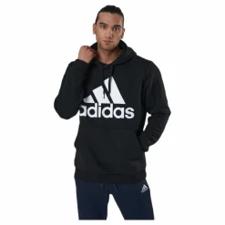 adidas Essentials Hoodie Black / White Vit och Svart Best