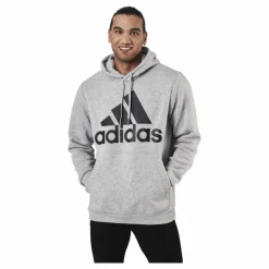 adidas Essentials Hoodie Medium Grey Heather / Black Grå