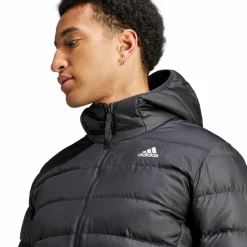 adidas Essentials Light Down Hooded Jacket Black Svart Online