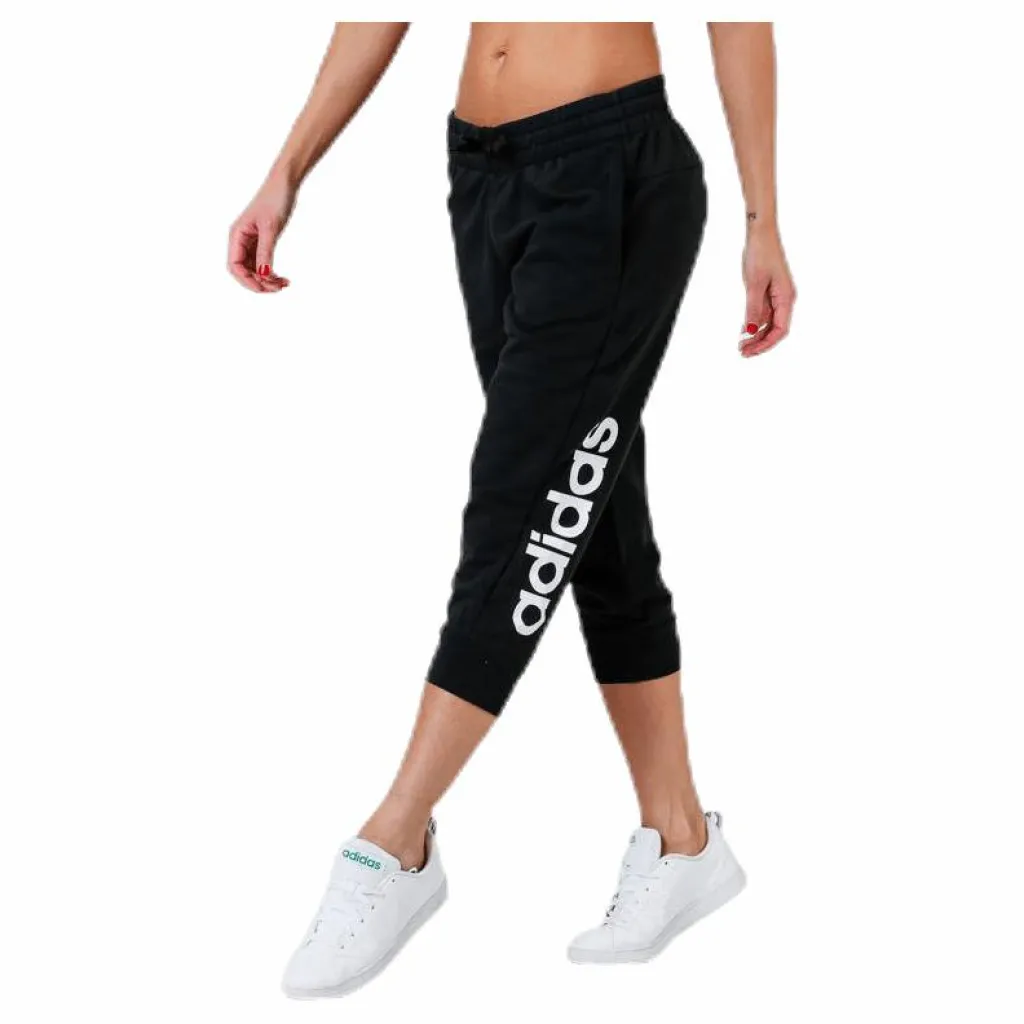adidas Essentials Linear 3/4 Pant Black / White Svart New