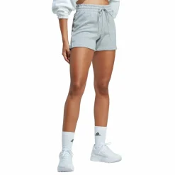 adidas Essentials Linear French Terry Shorts Medium Grey Heather / White Grå Sale