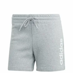 adidas Essentials Linear French Terry Shorts Medium Grey Heather / White Grå Sale