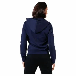 adidas Essentials Linear Full Zip Hoodie Legend Ink / White Blå Best