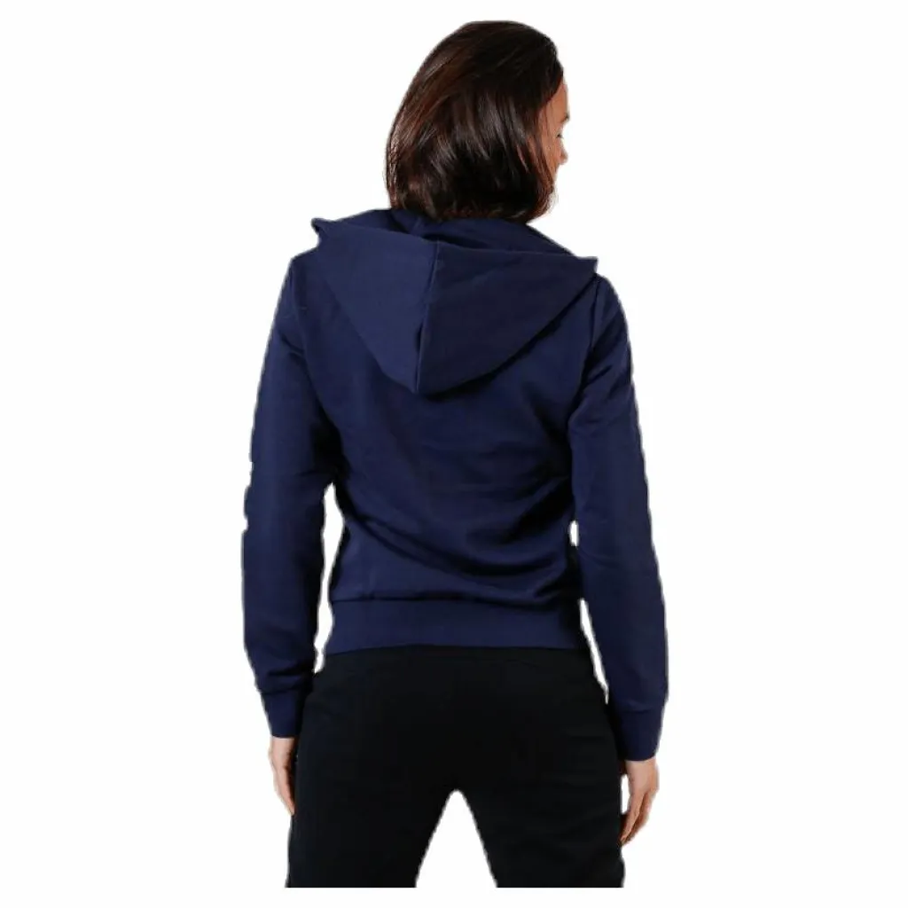 adidas Essentials Linear Full Zip Hoodie Legend Ink / White Blå Best