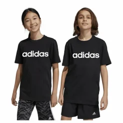 Essentials Linear Logo Cotton T-Shirt Black / White*adidas