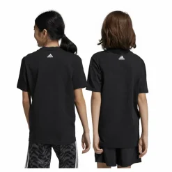 Essentials Linear Logo Cotton T-Shirt Black / White*adidas