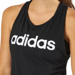 Essentials Loose Logo Tank Top Black / White*adidas