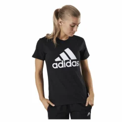 adidas Essentials Regular T-Shirt Black / White Svart Discount