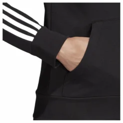 adidas Essentials 3S Full Zip Hoodie Black / White Svart Discount
