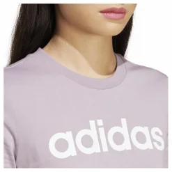 adidas Essentials Slim Logo T-Shirt Preloved Fig / White Lila Hot